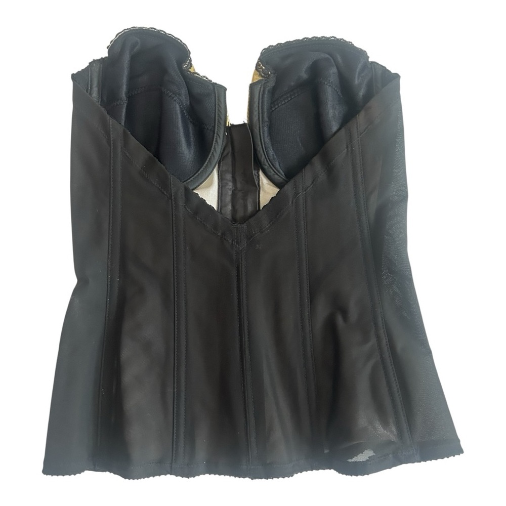 Vintage Gold and Black Corset Top Boustier - Picture 2 of 7